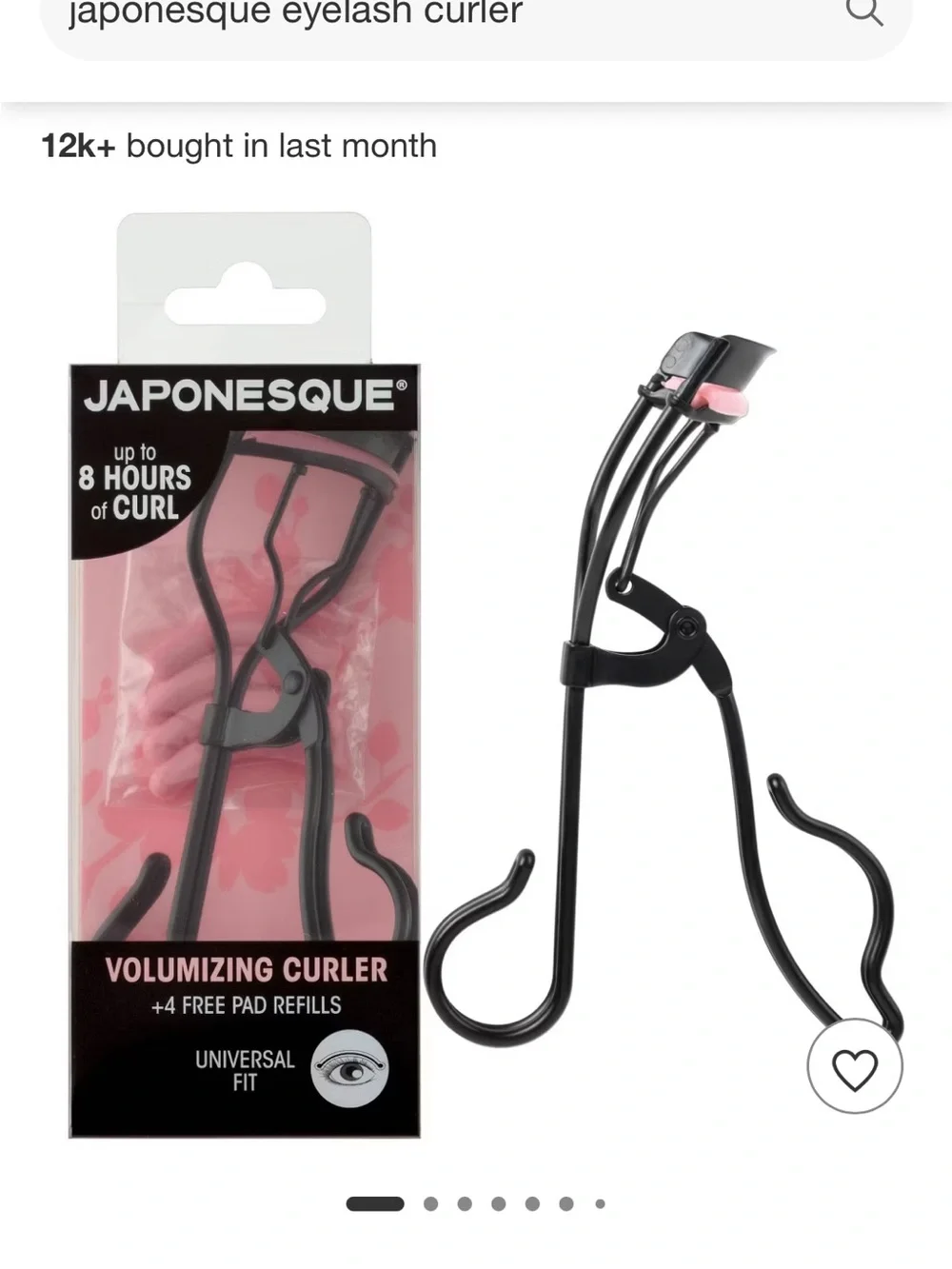 Japonesque Pink & Black Volumizing Eyelash Curler